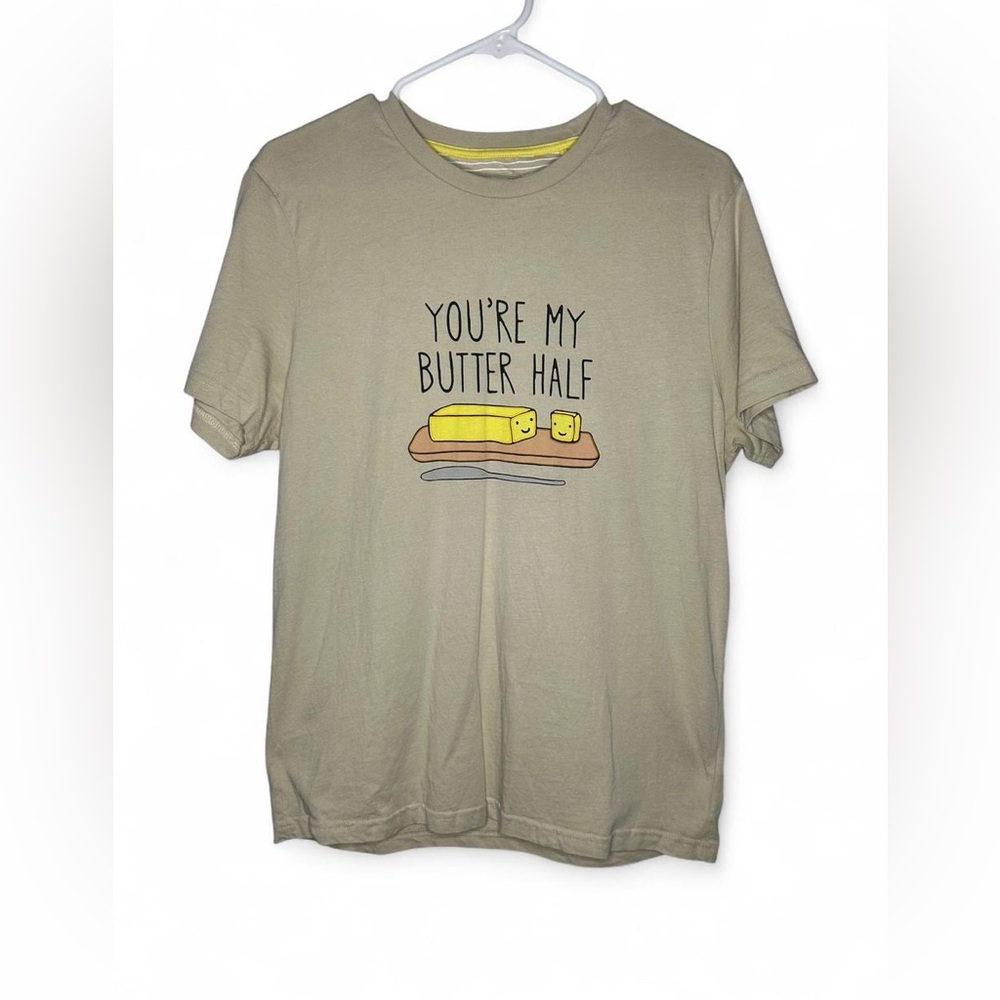 Denim & Flower Beige 'You’re My Butter Half' Graphic Tee